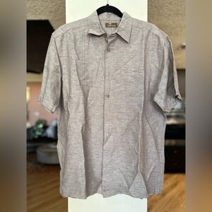 Colin James Short-Sleeve Button-Down Shirt in Light Gray
